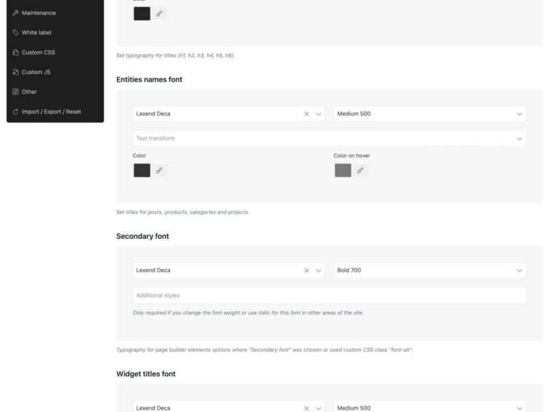 td basic typography settings full scaled 1