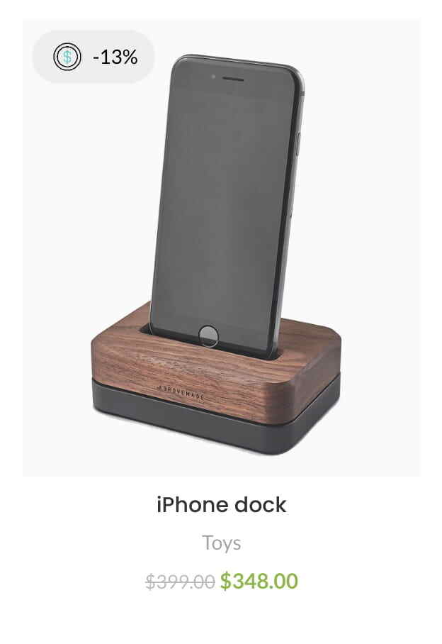 带木质底座的 iPhone 扩展坞