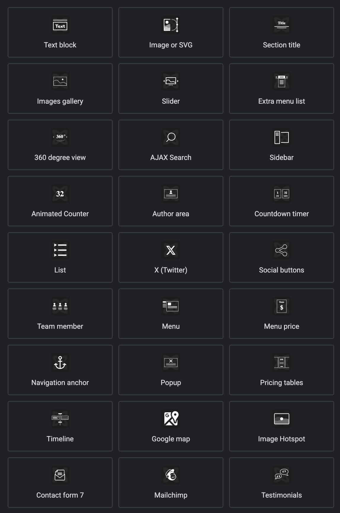 elementor elements part-1